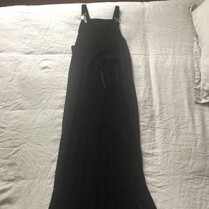 90s Velvet Overall Slit Dress